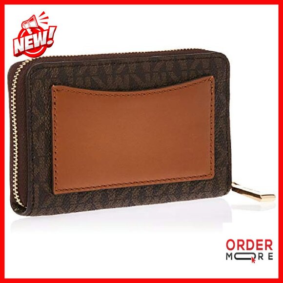 Small Zip-Around Leather Wallet with Multiple Card Slots - Picture 3 of 8